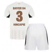 Bayer Leverkusen Piero Hincapie #3 Auswärts Trikotsatz Kinder 2024-25 Kurzarm (+ Kurze Hosen)